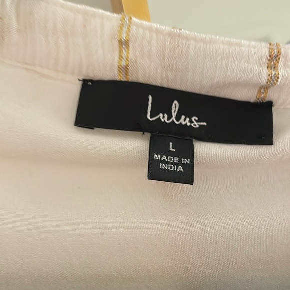 Goddess Vibes Ivory Gold Striped Dolman Sleeve Maxi Dress - Picture 12 of 12